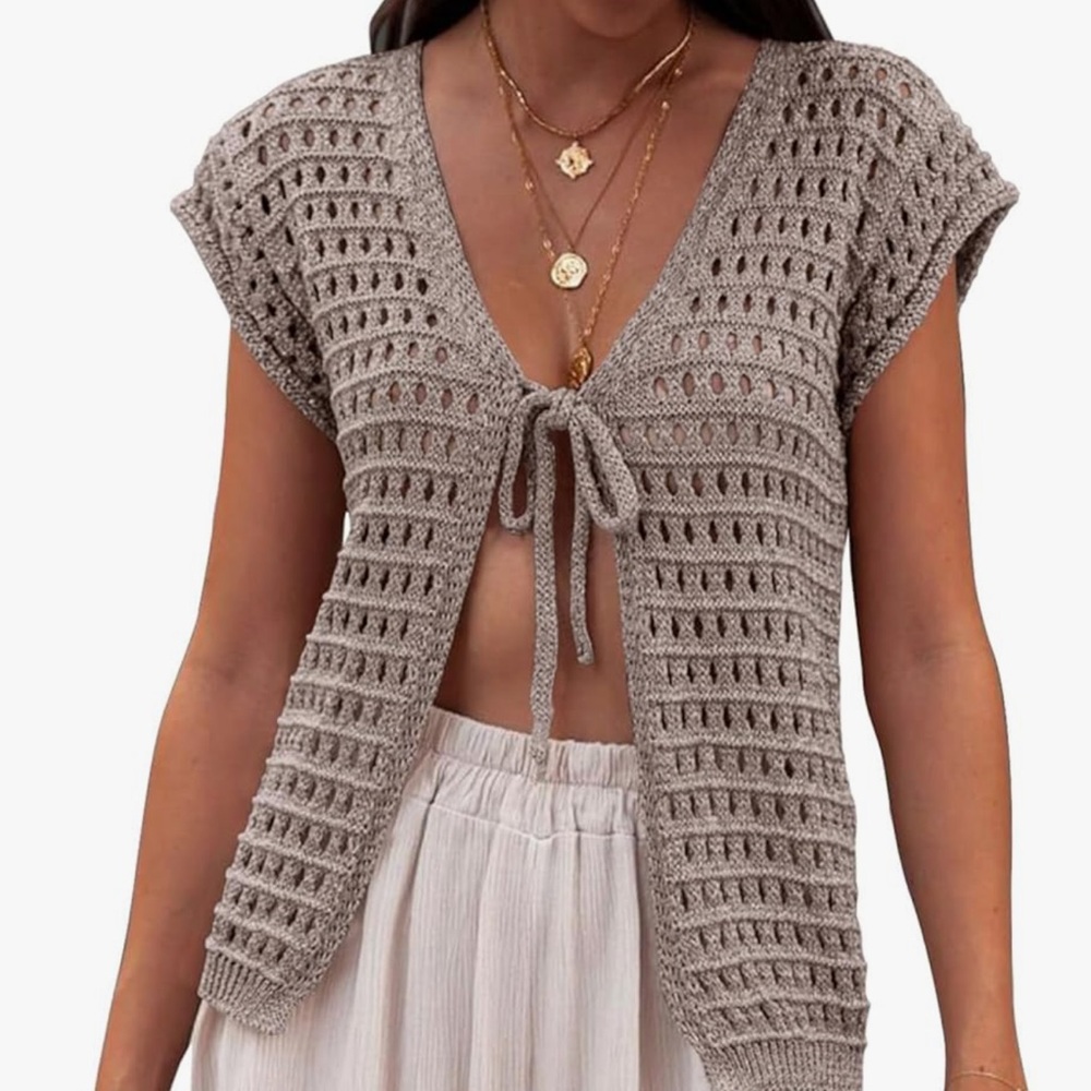 Crochet knit top
